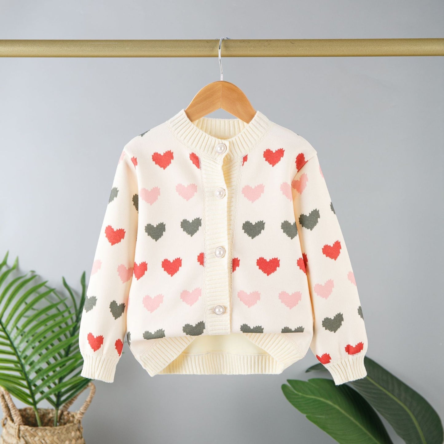 Girls' Fashion Personality Rhombus Cardigan Sweater