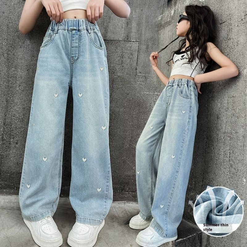 Wide-Leg Lyocell Denim Pants for Girls