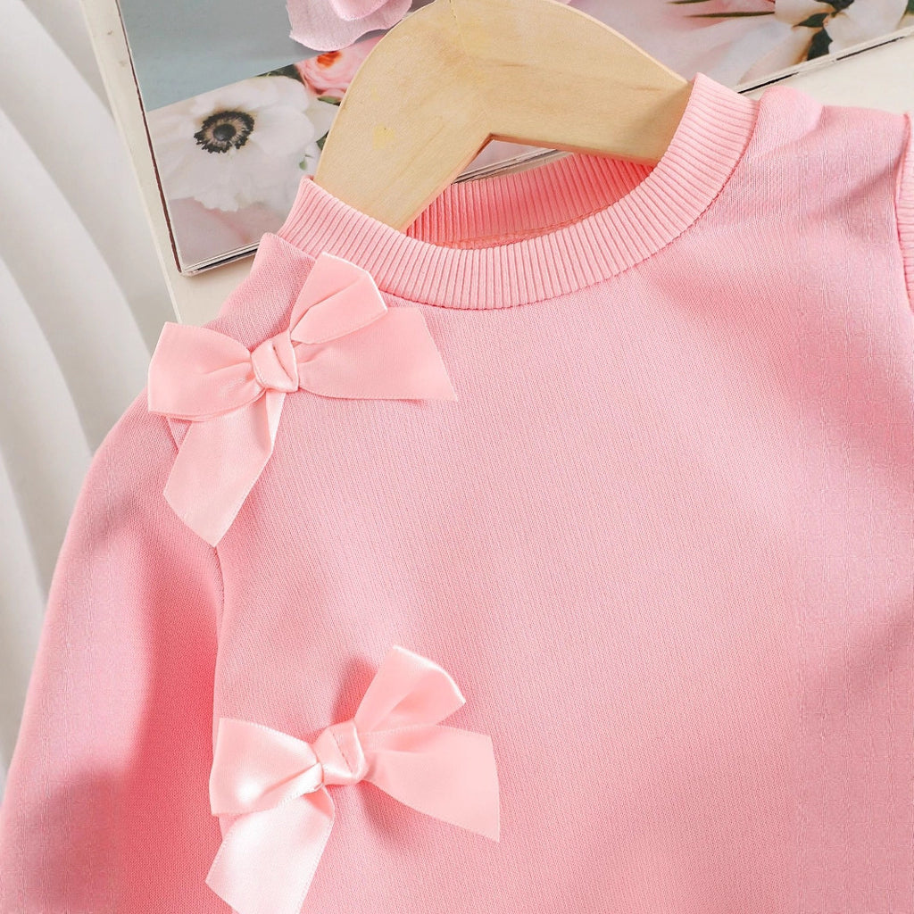 Baby/Toddler Long-sleeved Sweater Denim Pants Two-piece Suit