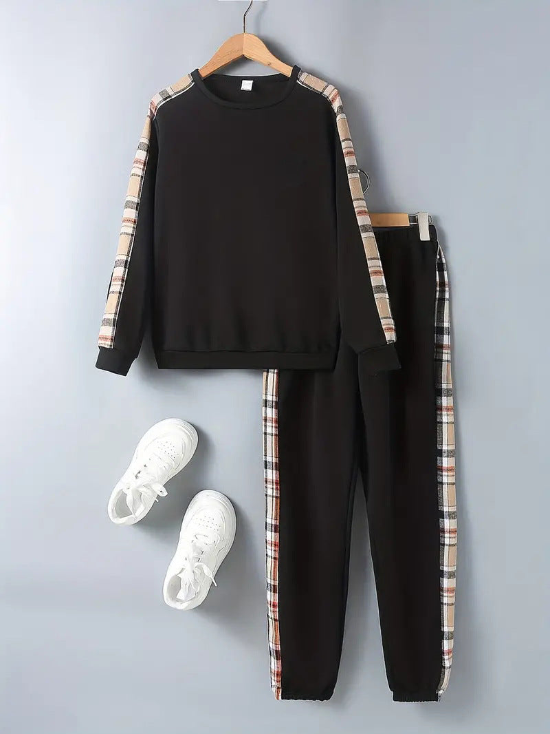 Design Multicolor Hoodie Pants Two-piece Set