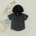 Boy Hooded Denim Shirt