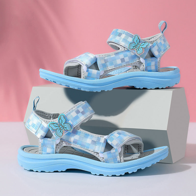 Girls' Toe Beach Sandals, Soft Sole Children Sandals