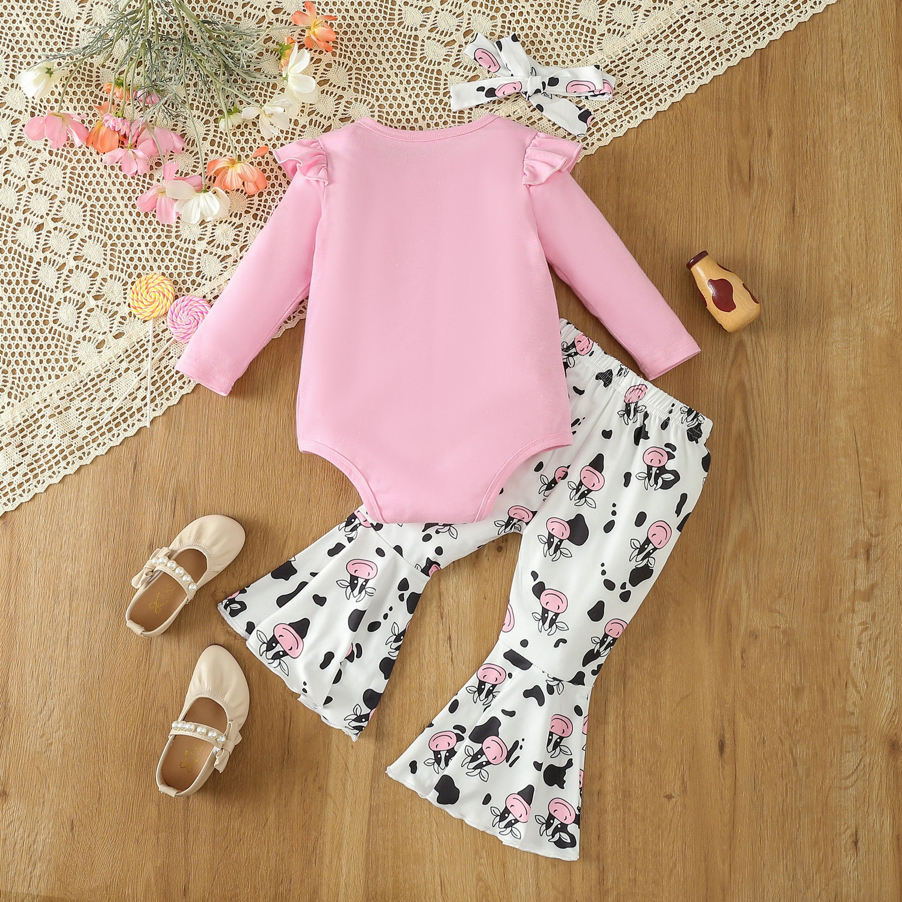 Baby/Toddler Girls' "Holy Cow I'm Cute" 2pc Outfit