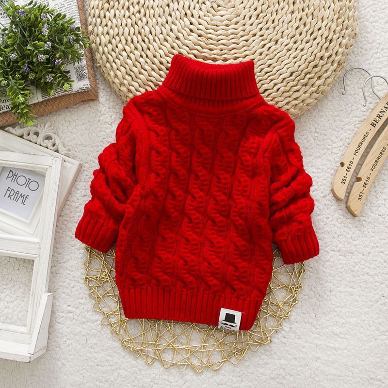 Children's Plush Thick Knitted Sweater