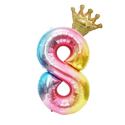 40 Inch Gradient Digital Crown Balloon