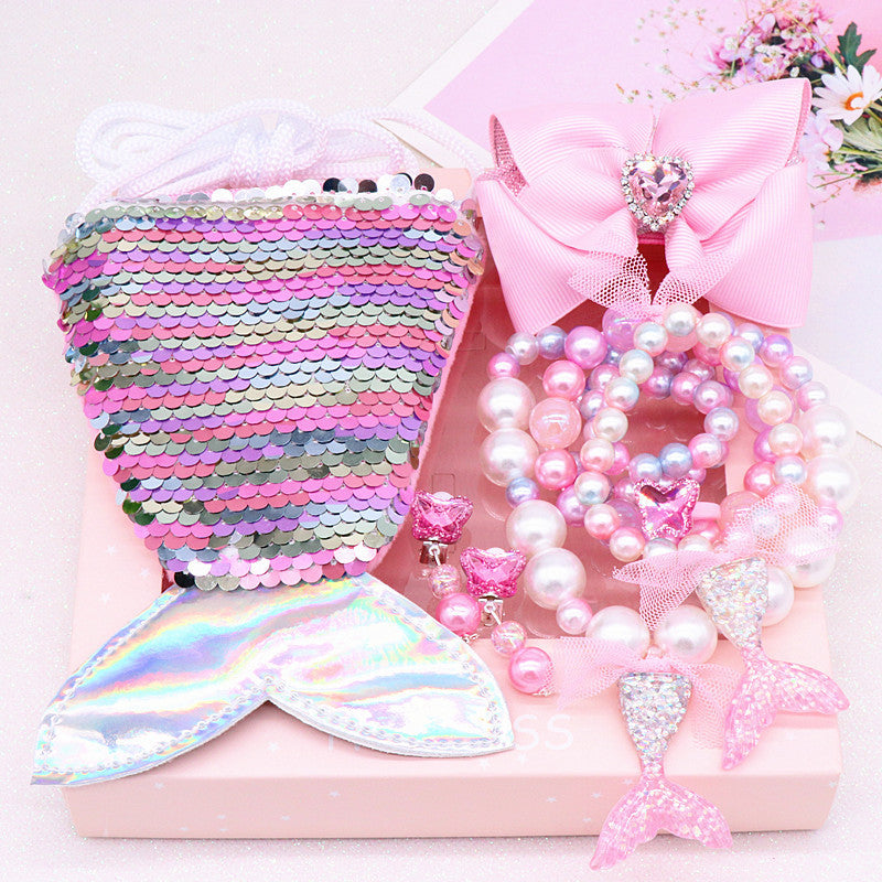 Children's Fishtail Necklace Bracelet Jewelry Sets