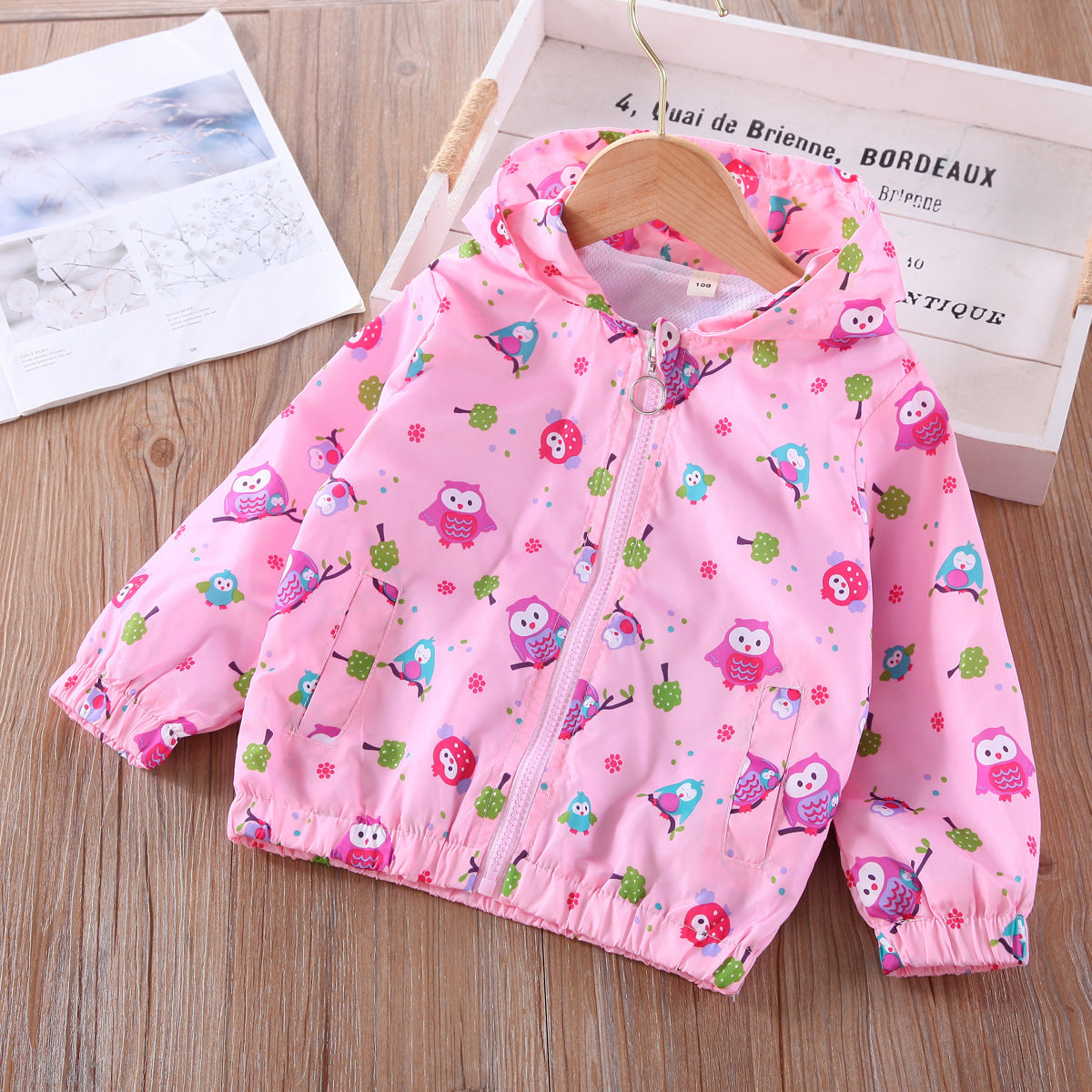 Girls' Printed Cartoon Spring Jacket