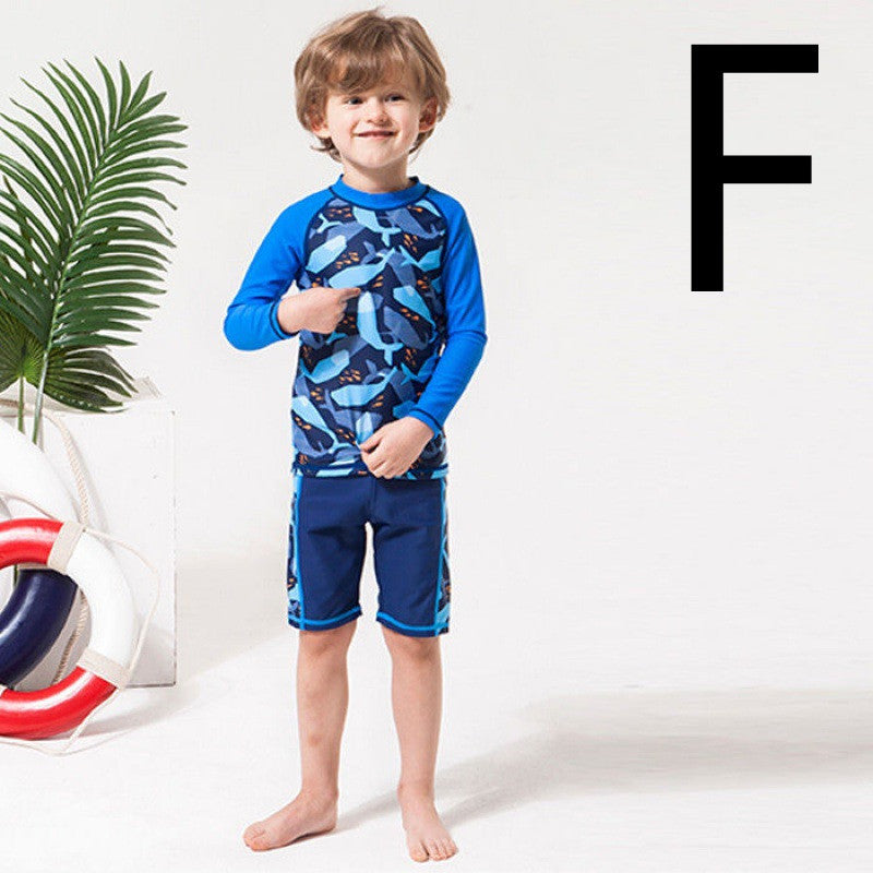 Children's Swimsuit Boys Girls Split Quick-Drying Swimsuit