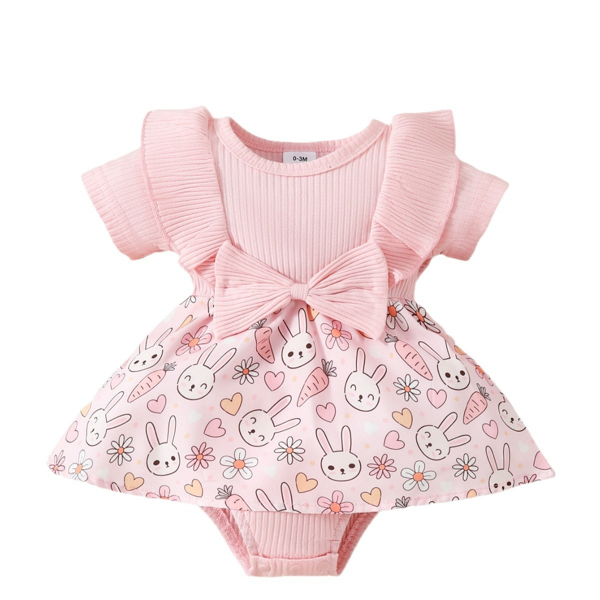 Baby Floral Bow Onesie & Headband