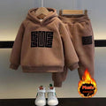 Fleece Sweater Sportswear Thickening Two-piece Set