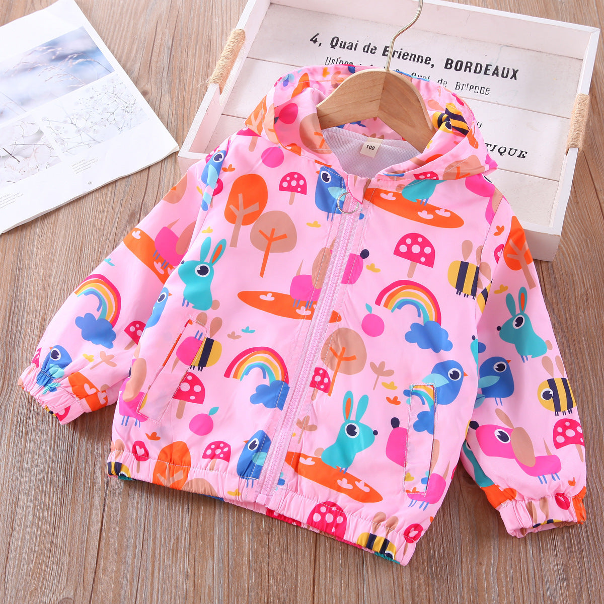 Girls' Printed Cartoon Spring Jacket