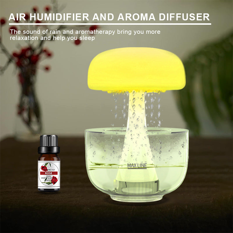 Jellyfish Raindrop Humidifier Seven-color Ambience Light Cloud Rain Aroma Diffuser