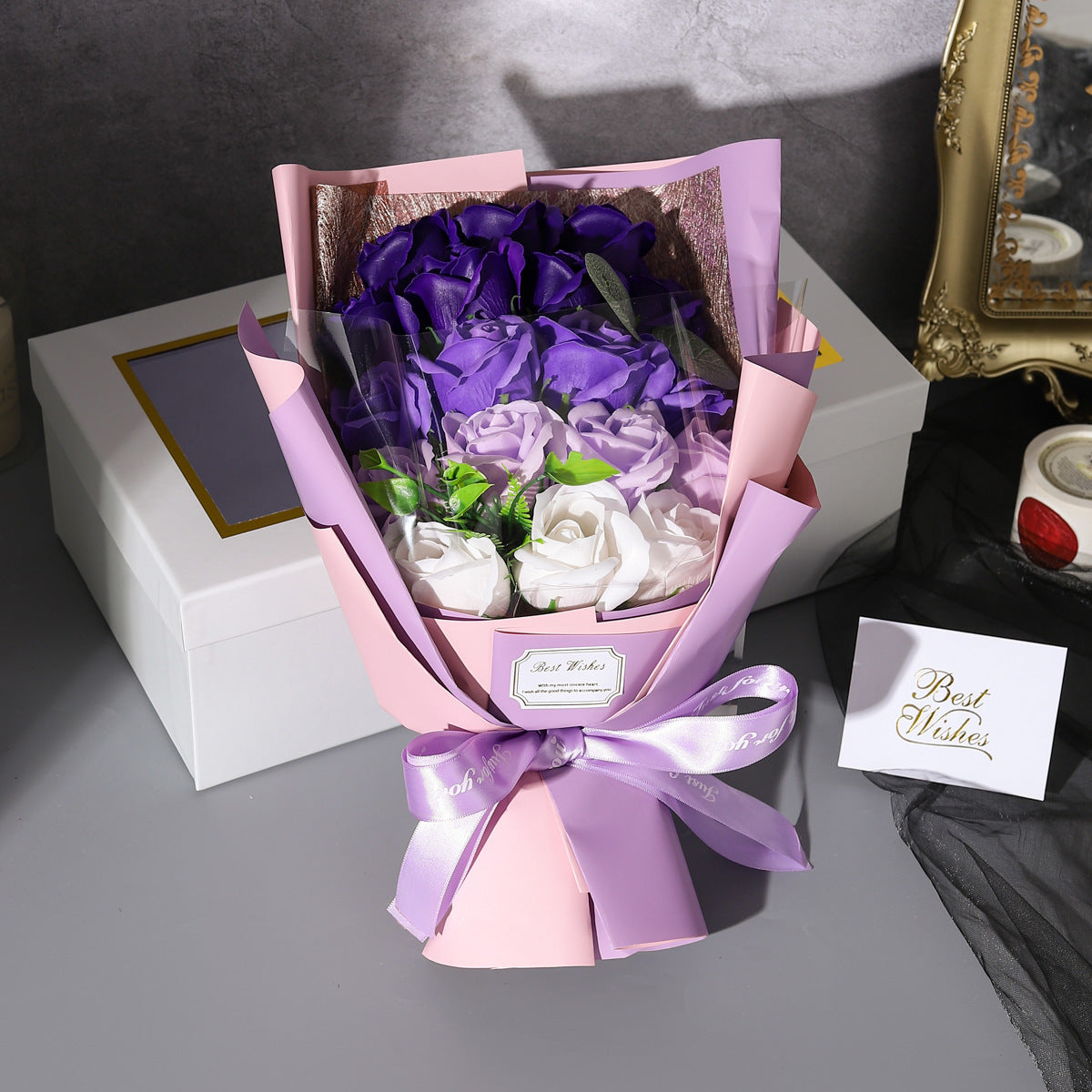 Rose Soap Bouquet Gift Box Valentine's Day Gift Artificial Flower