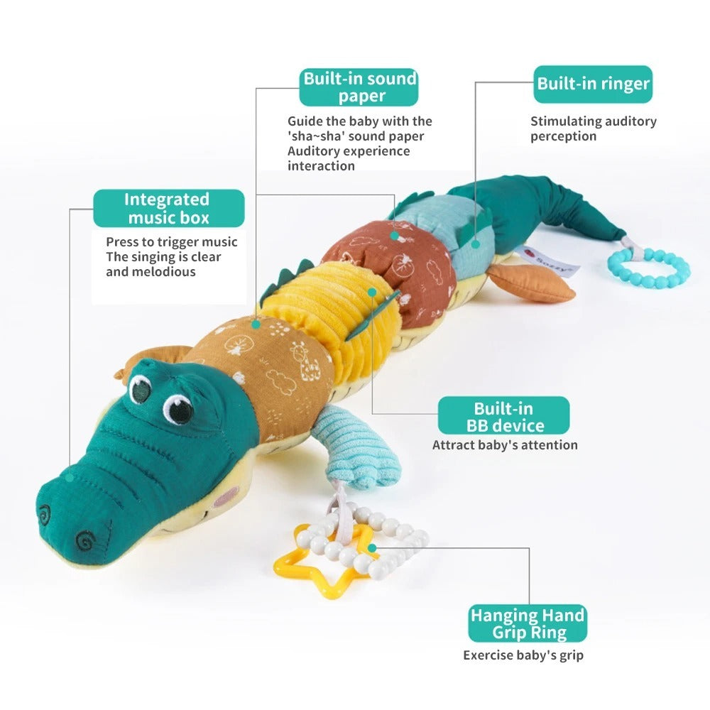 Baby Puzzle Crocodile Soothing Plush Toy