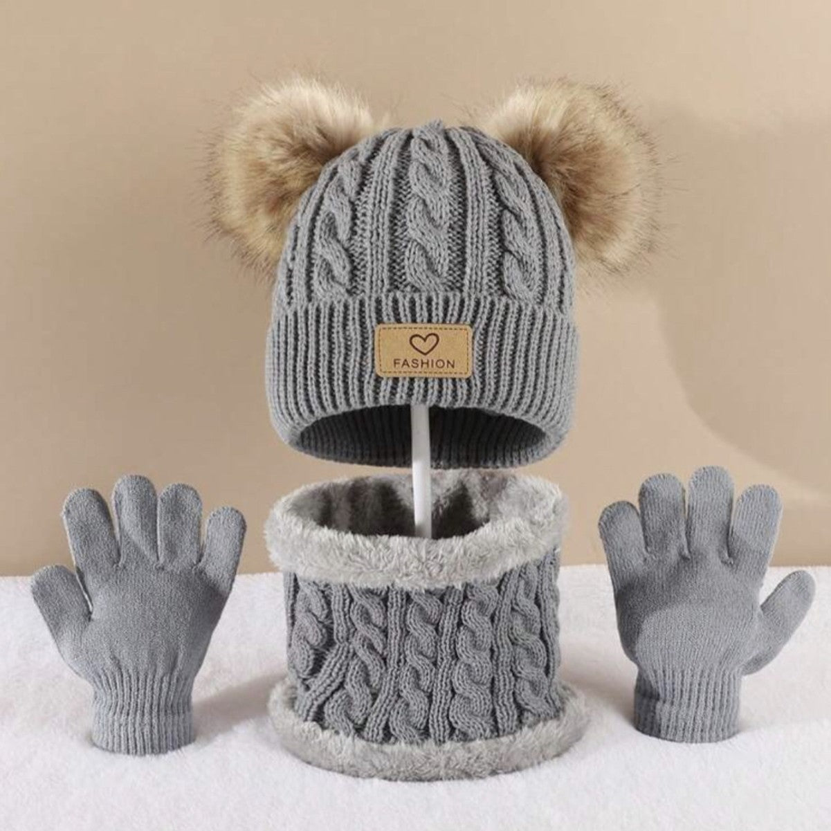 Children's Hat, Scarf & Gloves - 3PC Set