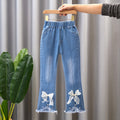 Girls' Casual Denim Wide Leg Pants