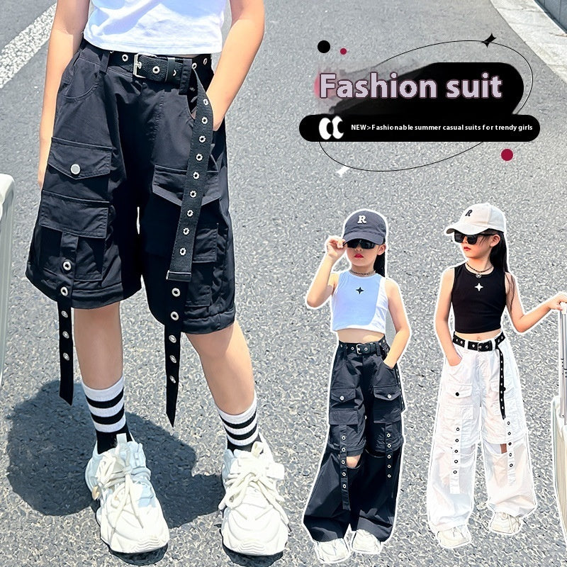 Stylish And Simple Detachable Girl Pants