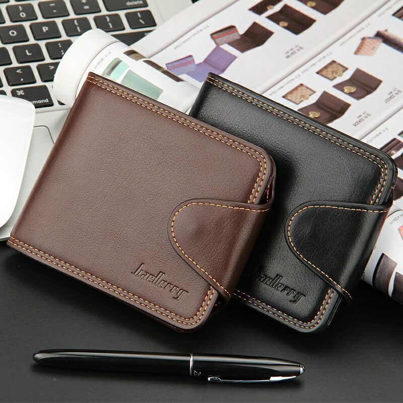 Casual Men's Horizontal Zipper Buckle Wallet, Gift For Dad