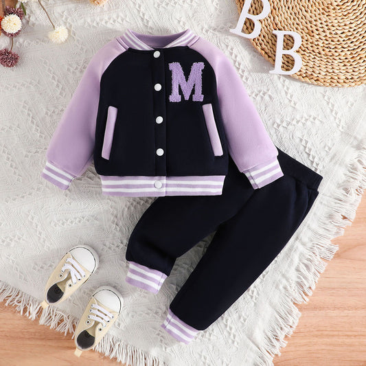 Baby/Toddler Girls' Baseball Uniform Two-piece Set