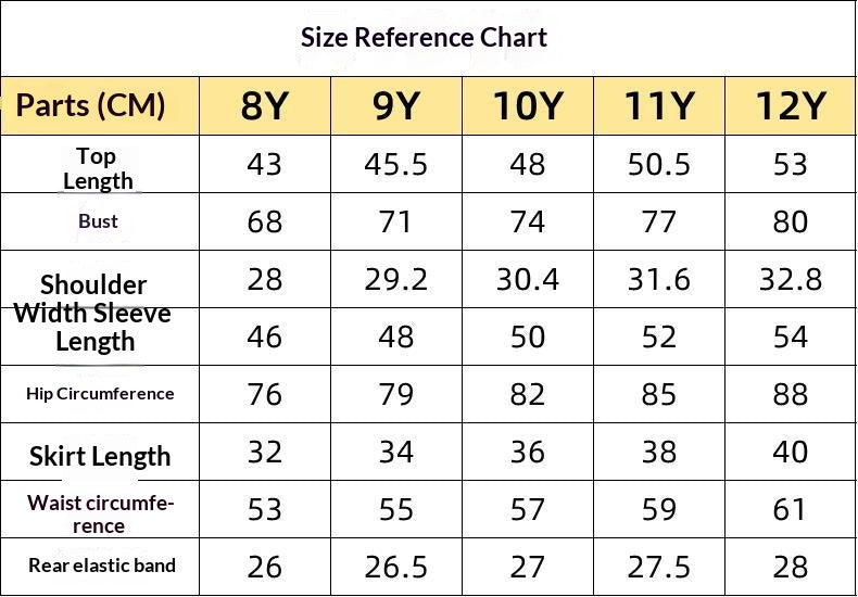 Girls' Long-sleeve Knitted Asymmetrical Skirt Set
