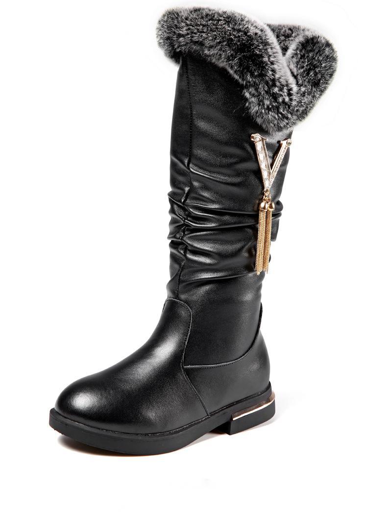 Girls' Winter Fashion Knee-high Martin Boots