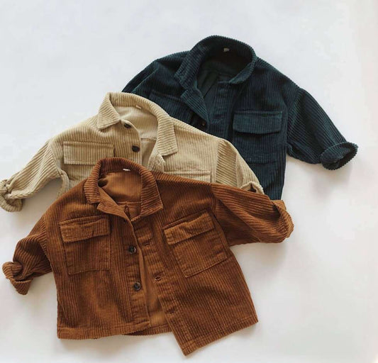 Boys' Corduroy Loose Cardigan Jacket