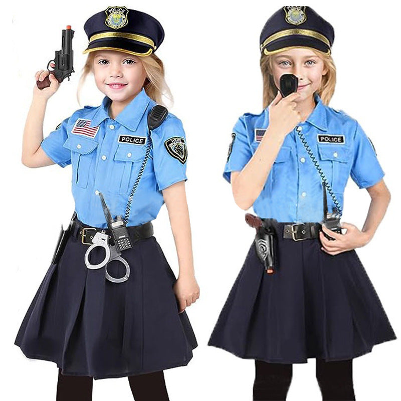 Halloween Girls' Police Costume