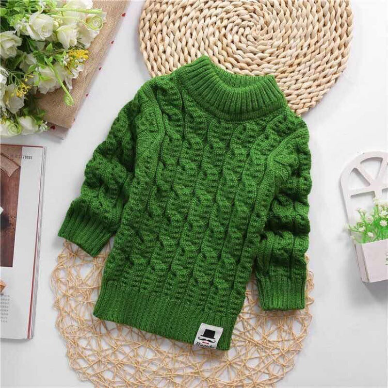 Children's Plush Thick Knitted Sweater