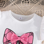 Girls Butterfly-Print Pleated Skirt Set