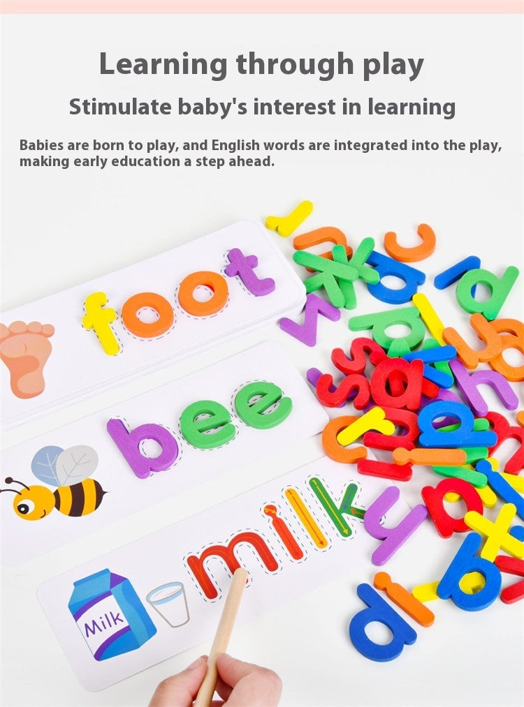 Early Education 26 English Letter Spelling Cards, Educational Toys