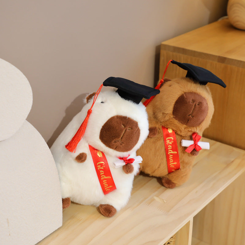 Capybara Graduation Hat Plush Toy