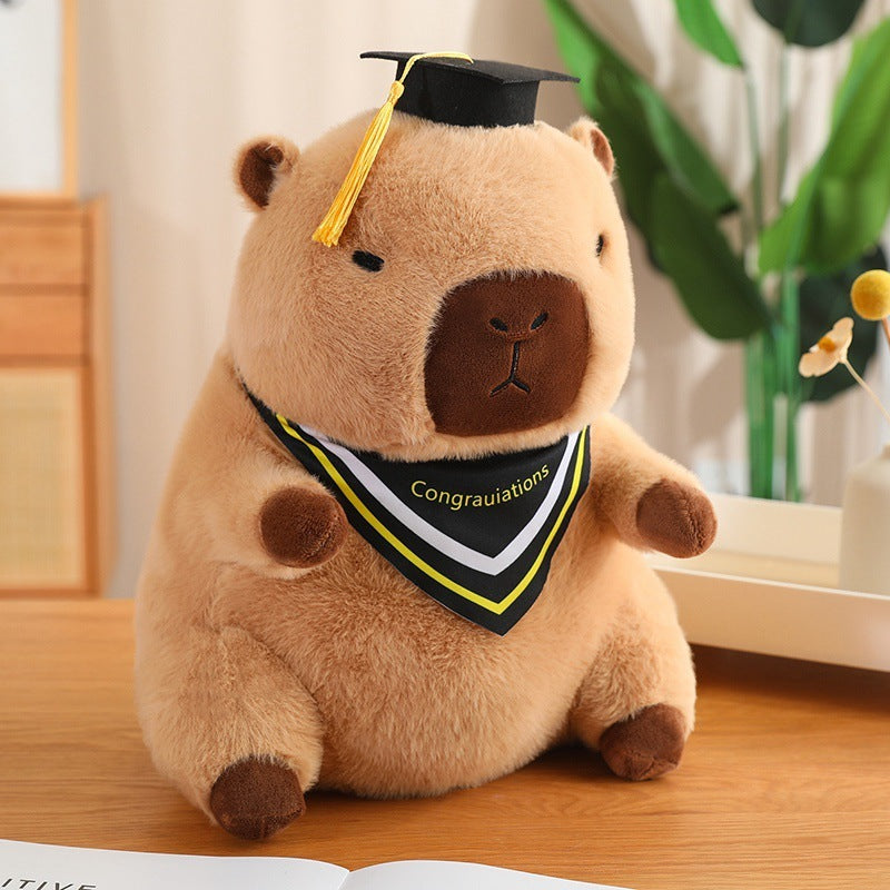 Capybara Graduation Hat Plush Toy