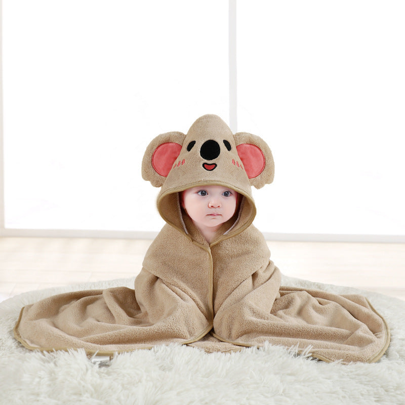 Baby Animal Swaddling Hooded Blanket