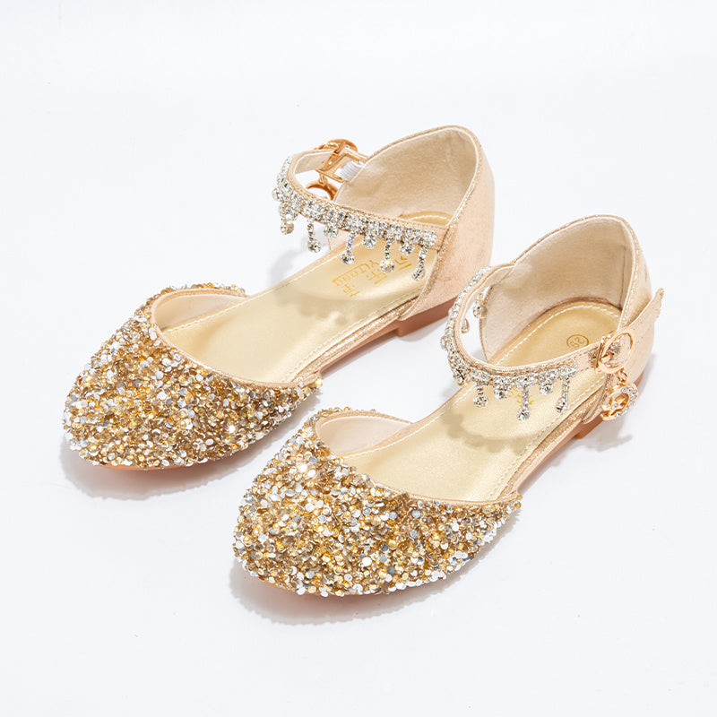 Girls' Sparkle Shoes, Dress Shoes, Children's Low Heel Formal Shoes