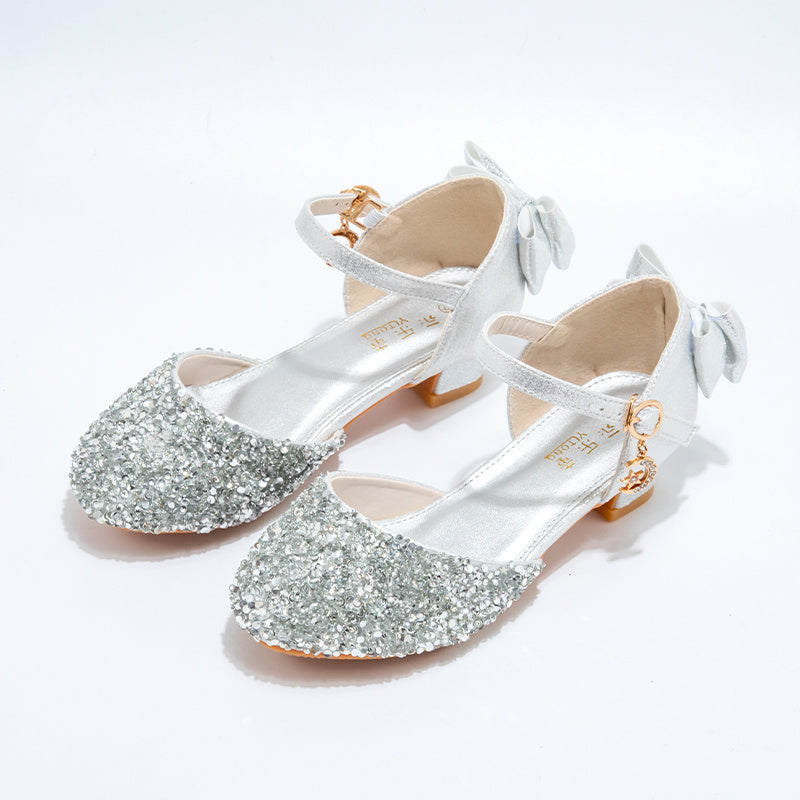 Girls' Sparkle Shoes, Dress Shoes, Children's Low Heel Formal Shoes