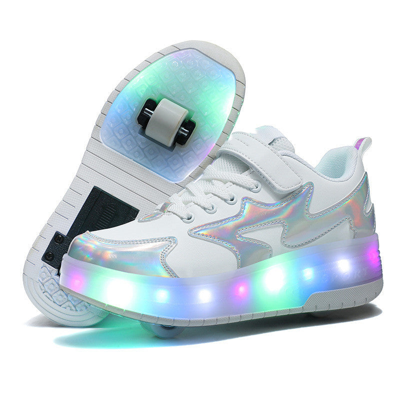 Children's Fashion Removable Charging With Lights Light-emitting Roller Skates