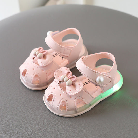 Baby/Toddler Soft soled Toe Cap Anti Slip Light Up Sandals