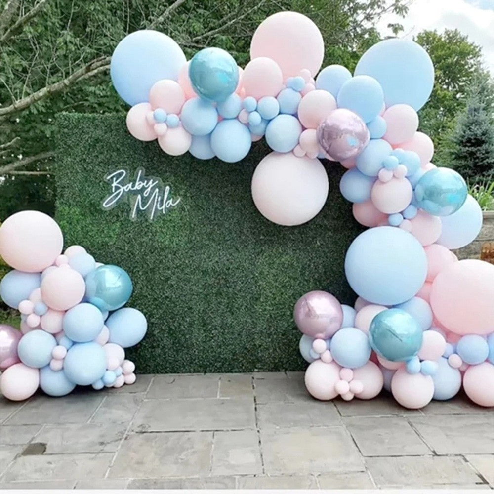 Blue Pink Gender Reveal Theme Arch Balloon Garland Set