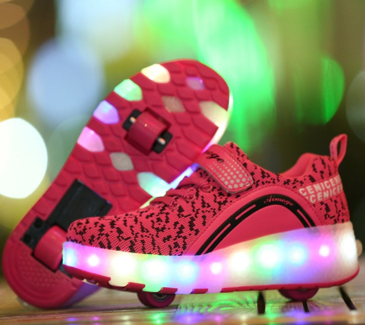 Ultra-light Luminous And Rechargeable Roller Skate Shoes