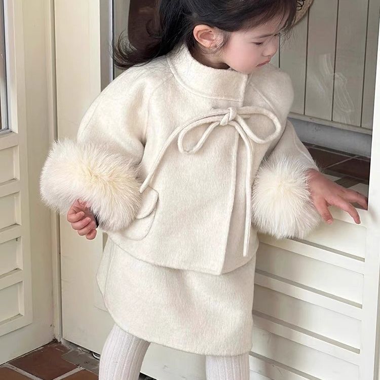 Girls' Woolen Cloak Suit