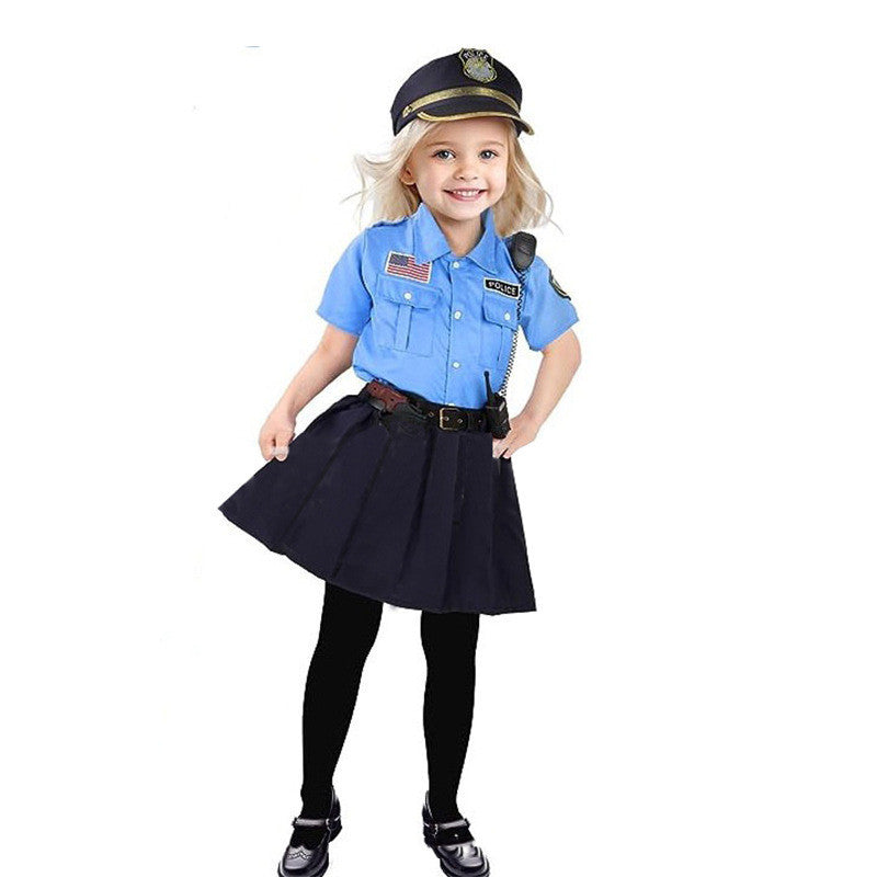 Halloween Girls' Police Costume