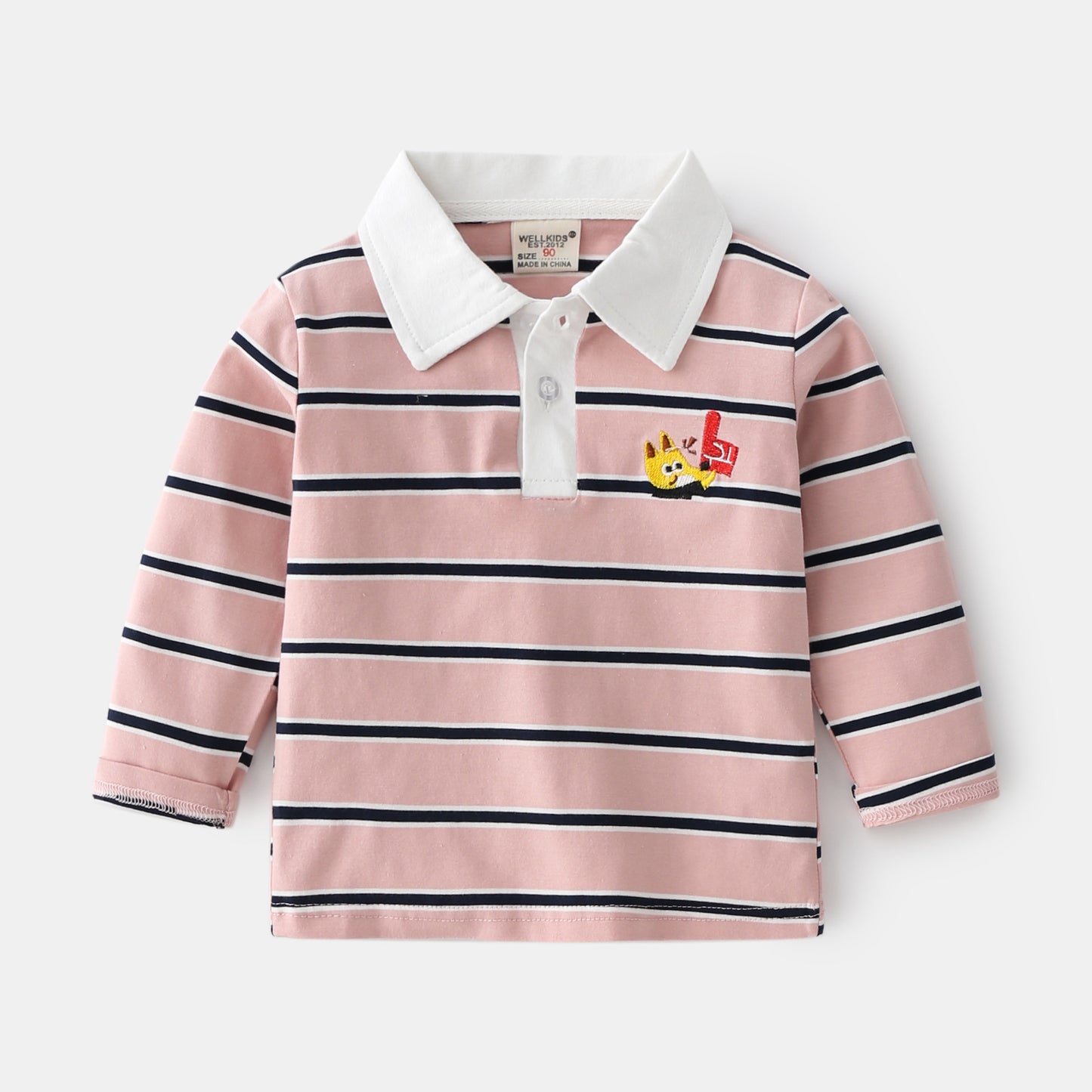 Boys' Long Sleeve Striped POLO Shirt