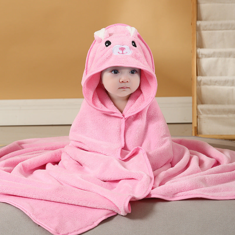 Baby Animal Swaddling Hooded Blanket