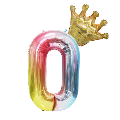 40 Inch Gradient Digital Crown Balloon