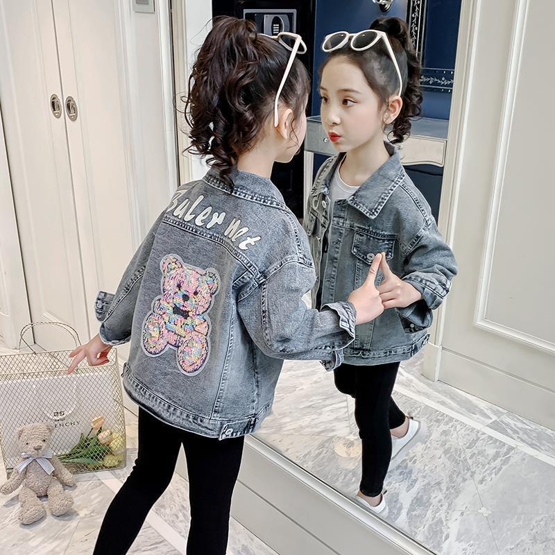 Girls' Cartoon Denim Jacket