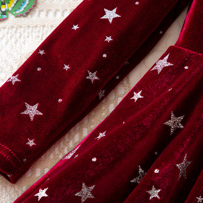 Girl's Fashion Christmas Red Dress