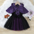Girls' Halloween Purple Dress 2pc Set