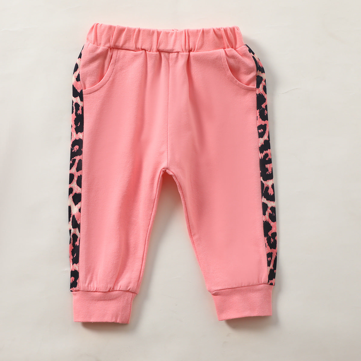 Children's Clothing Manufacturers Ins Wind Girls Suit Autumn Mini Sweater Sports Leopard Suit
