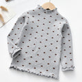 Spring & Autumn Girls' Long-sleeved Shirt, Children's Love Long-sleeved Shirt