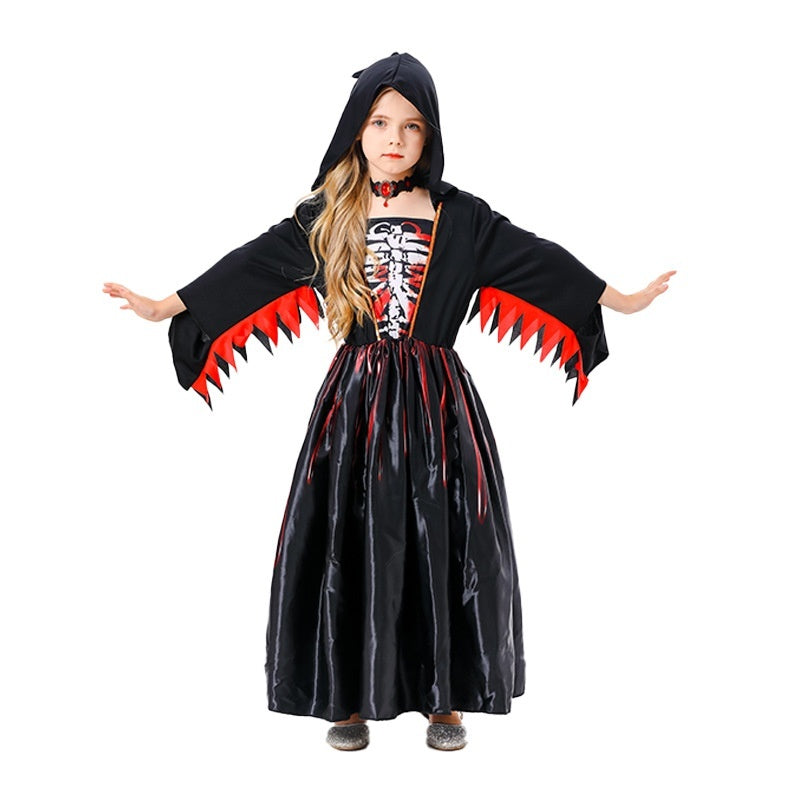 Halloween Witch Vampire Costume Horror Skull Dress Up Performance